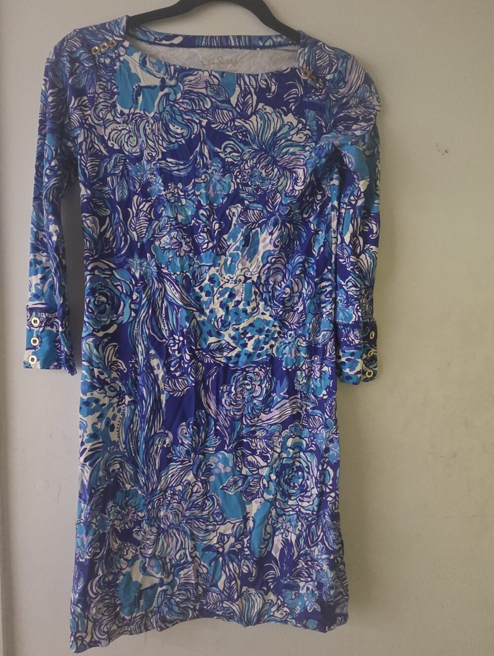 NWT Lilly Pulitzer Sophie Dress Royal Purple Cat Call XXS UPF 50+